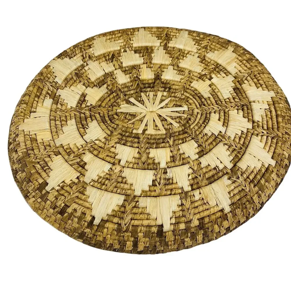 Vintage raffia woven
